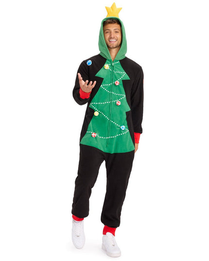 Men's Christmas Tree Toss Game Jumpsuit