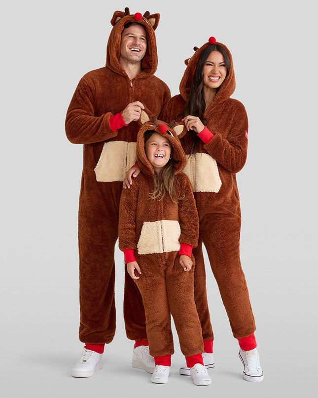 Girl's Rudolph Sherpa Jumpsuit