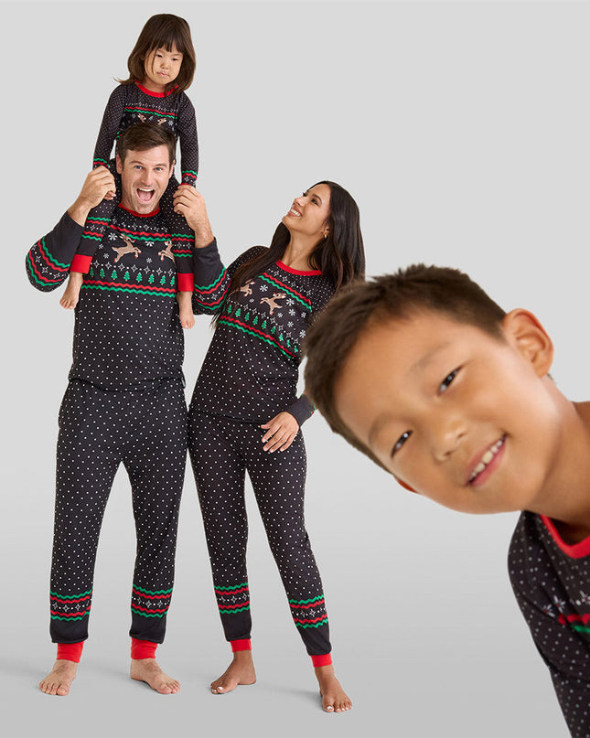 Pige Fair Isle Rudolph Crew Neck Pyjamasæt