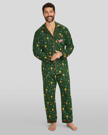 Herre Julehistorie Benlampe Slips Pyjamas Sæt
