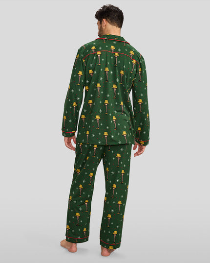 Herre Julehistorie Benlampe Slips Pyjamas Sæt