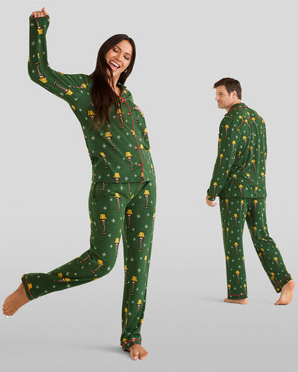 Herre Julehistorie Benlampe Slips Pyjamas Sæt