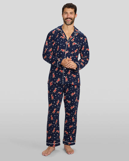 Matchende Rudolph Lapel Par Pyjamas