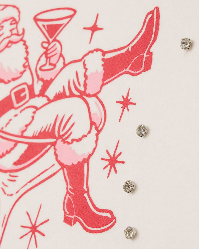 Kvinders Full of Holiday Spirit Rhinestone Pyntet Sweatshirt