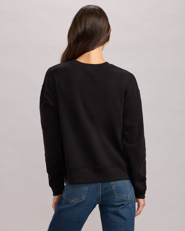 Kvinders Shimmering Santa Rhinestone Pyntet Sweatshirt