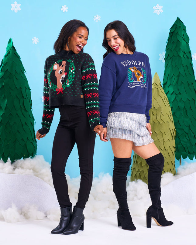 Kvinders Rudolph Wreath Sweatshirt