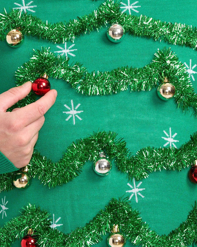 Mænds Prangende Guirlande Grim Jul Sweater