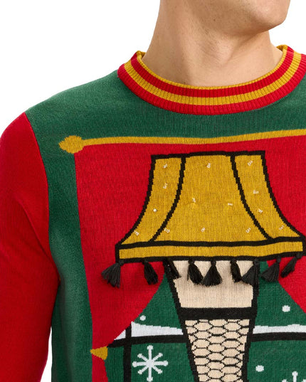 Men's Christmas Story Leg Lamp Light Up Ugly Christmas Sweater
