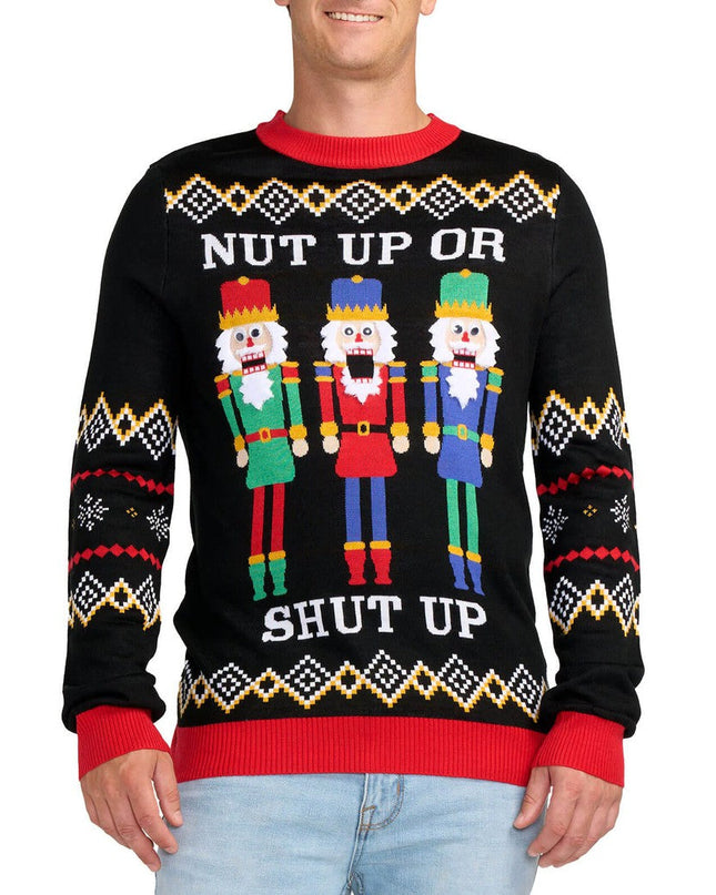 Men's Nut Up or Shut Up Ugly Christmas Sweater