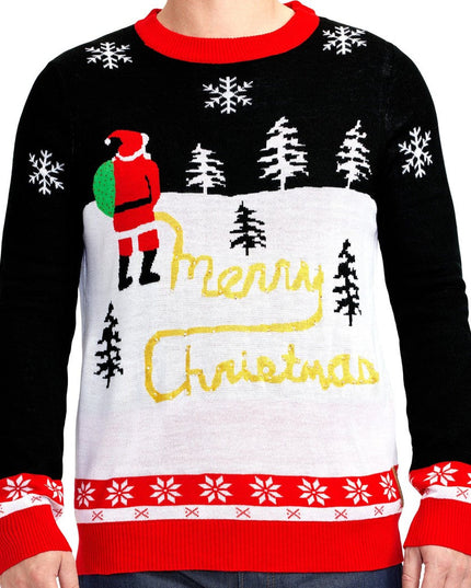 Men's Yellow Snow Light Up Ugly Christmas Sweater