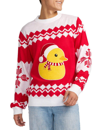 Men's Rubber Ducky Ugly Christmas Sweater