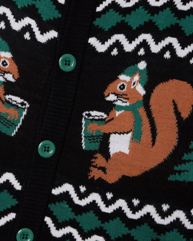 Men's Nutty Noel Ugly Christmas Cardigan Sweater