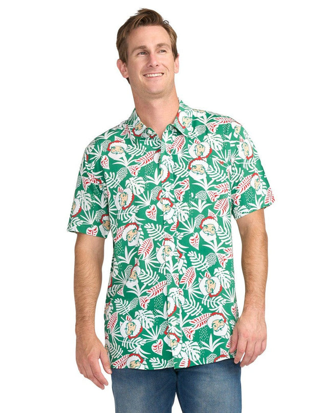 Men's Santa Palms Button Down Shirt