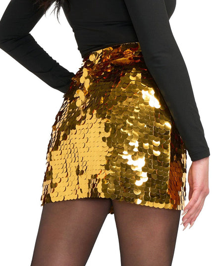 Guld Paillette Nederdel