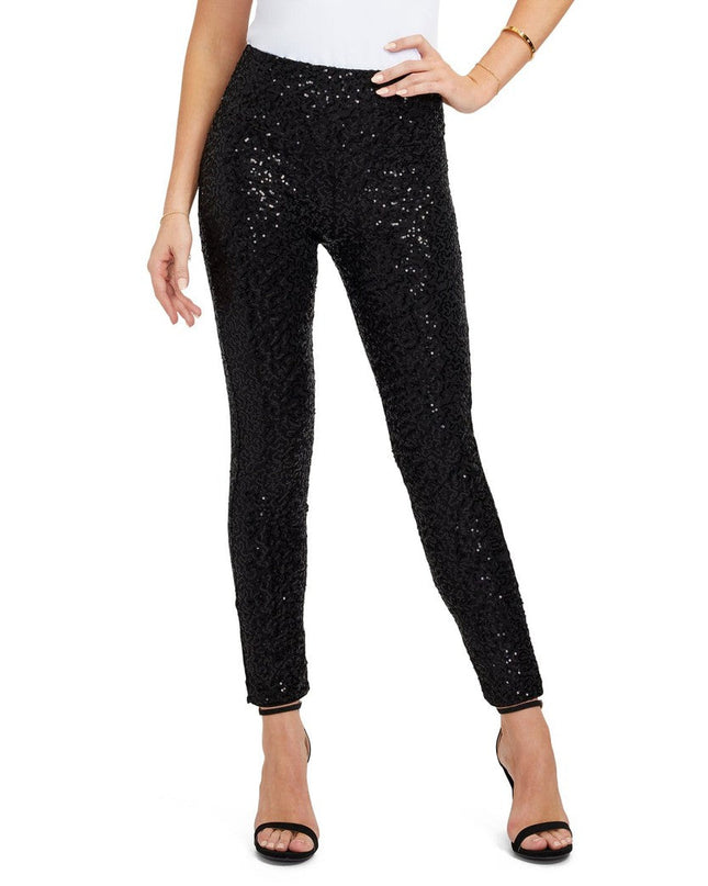Black Sequin High Waisted Leggings