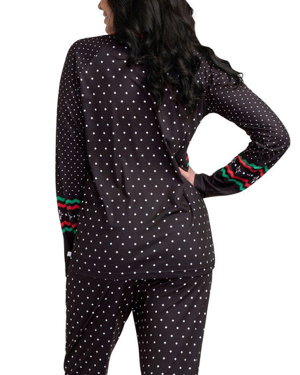 Women's Fair Isle Rudolph Crew Neck Pajama Set