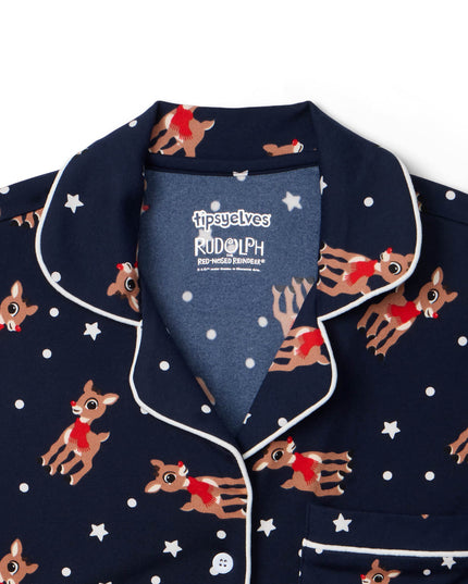 Matchende Rudolph Lapel Par Pyjamas