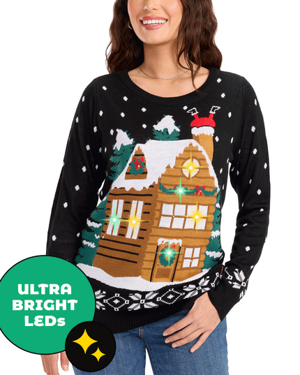 Women's Light Show Light Up Ugly Christmas Sweater