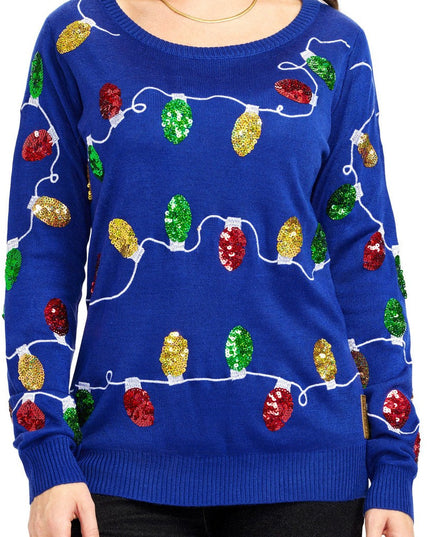 Kvinders Christmas Lights Ugly Christmas Sweater