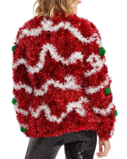 Women's Decked in Red Christmas Cardigan Sweater