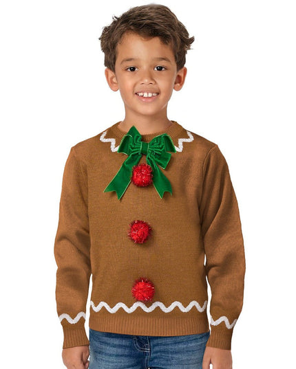 Boy's Gingerbead Ugly Christmas Sweater