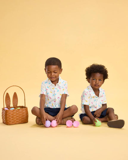 Småbørns Drengs PEEPS® Party Peeple Button Down Shirt