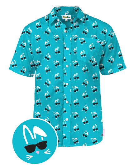 Mænds Solrige Kanin Button Down Skjorte