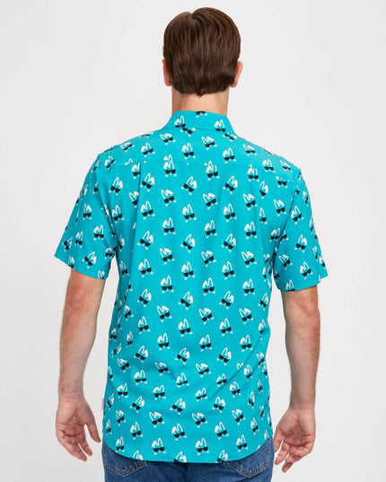 Mænds Solrige Kanin Button Down Skjorte