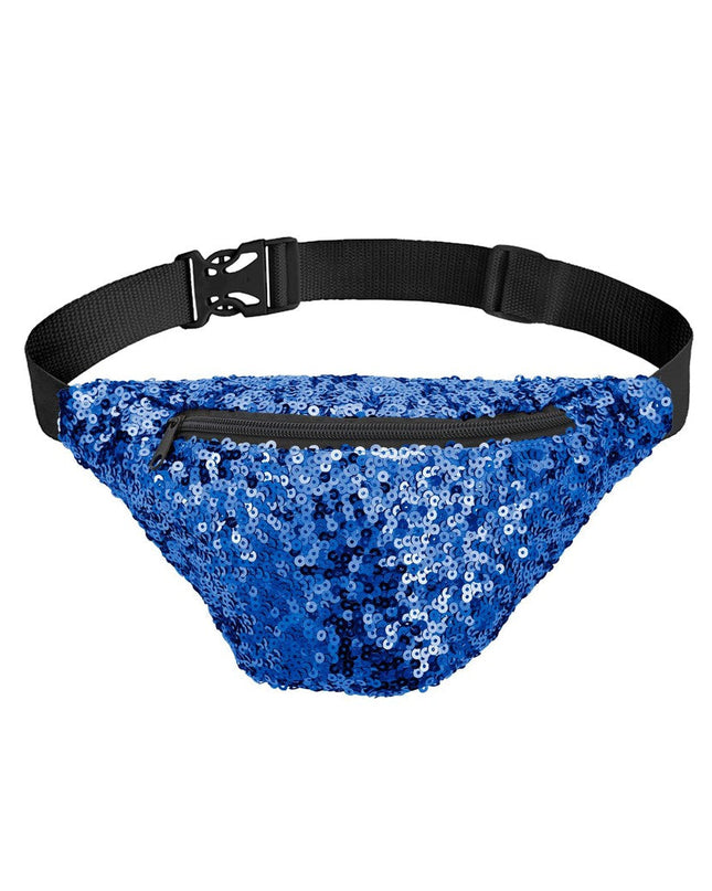Blue Sequin Fanny Pack