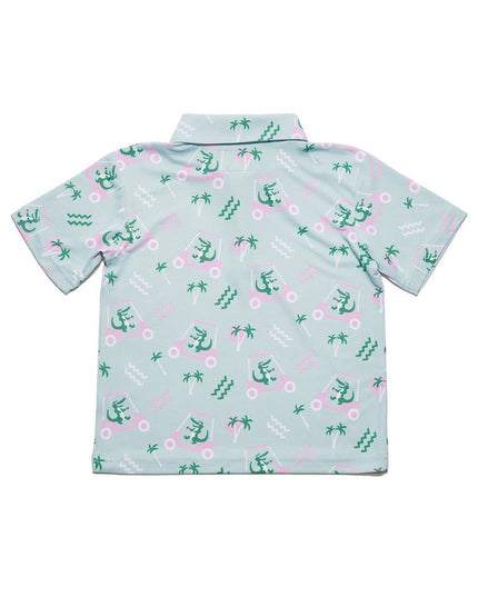 Toddler Boy's Golf Cart Gator Golf Polo