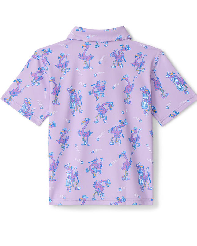 Toddler Girl's Flamingo Fiasco Golf Polo