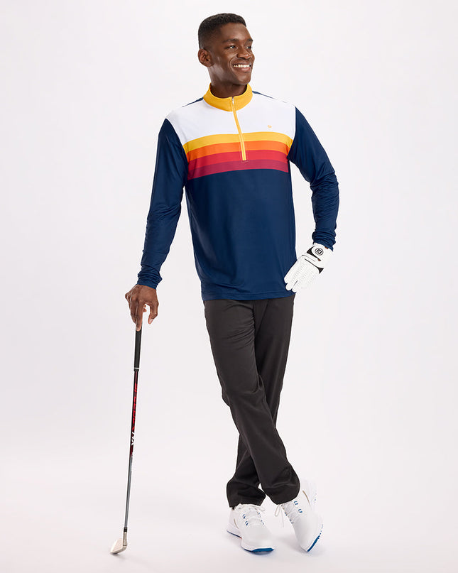 Men's Slice of Sunset Golf Quarter Zip Pullover