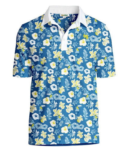 Men's Blue Botanics Disc Golf Polo