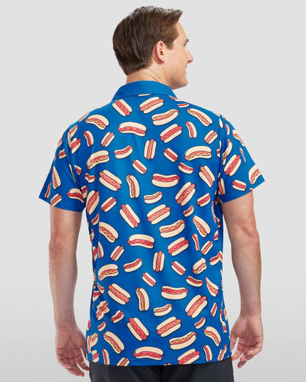 Men's Hot Dog Disc Golf Polo