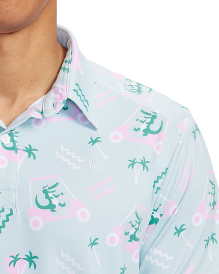 Men's Golf Cart Gator Disc Golf Polo