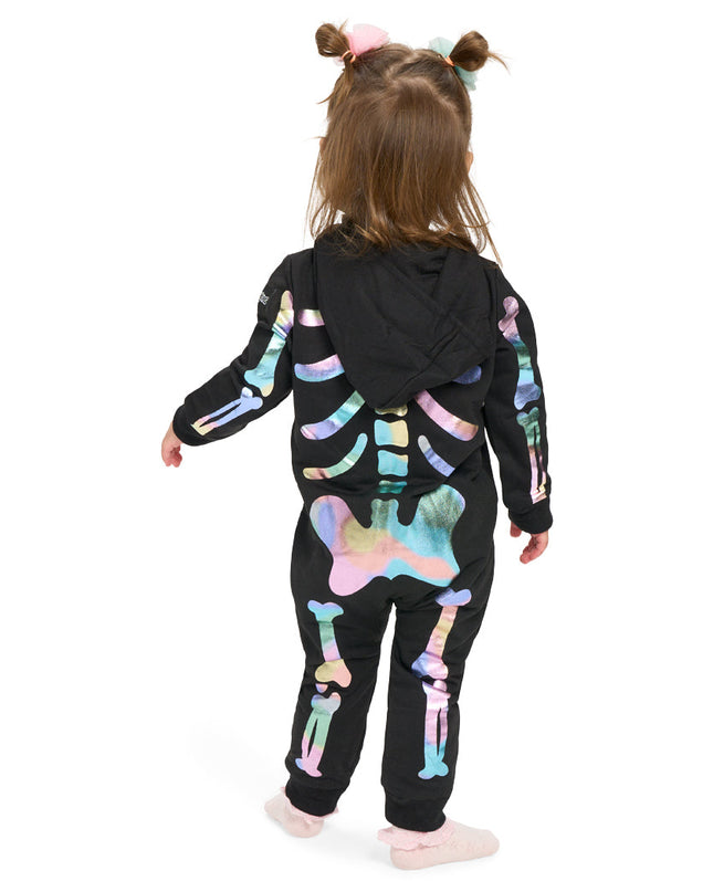 Småpige's Iridescent Skeleton Kostume