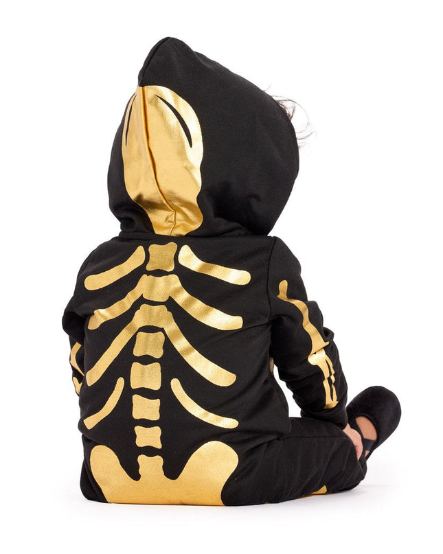 Baby piges guld skelet kostume