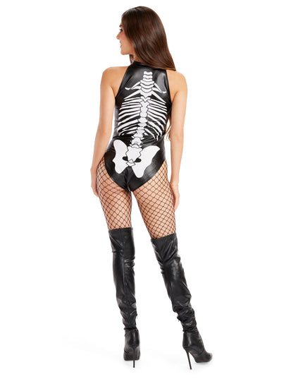 Women's Sleeveless Sexy Skeleton Costume