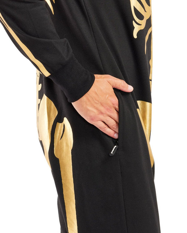 Mænds Guld Skelet Kostume