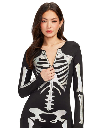 Shimmer Skeleton Bodysuit Kostume