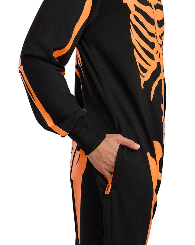 Men's Pumpkin Head Skeleton Costume