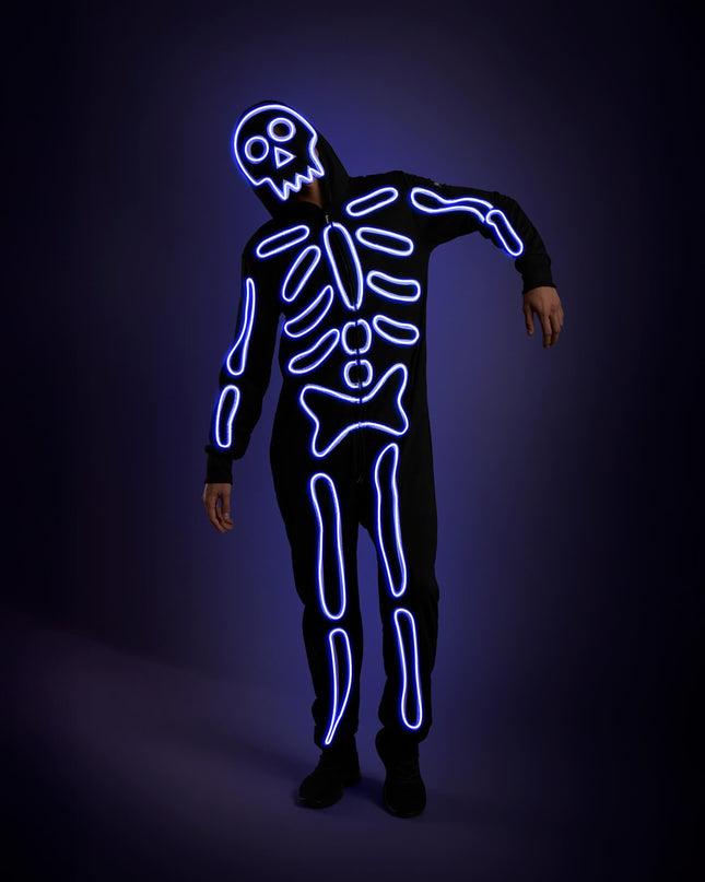 Matching Neon LED Skeleton Family Costumes