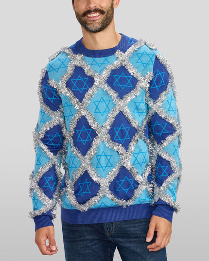 Men's Hanukkah Tinsel Sweater