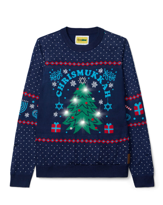 Mænds Chrismukkah Lysende Juletrøje