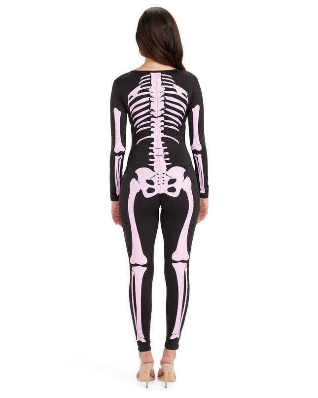Pink Skelet Bodysuit Kostume