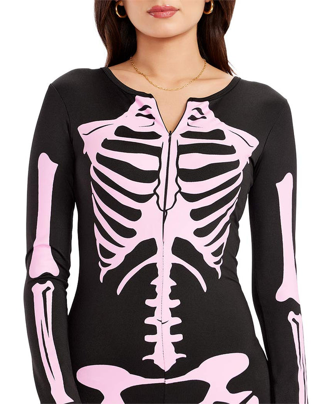 Pink Skelet Bodysuit Kostume