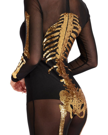 Gold Skeleton Couples Costumes
