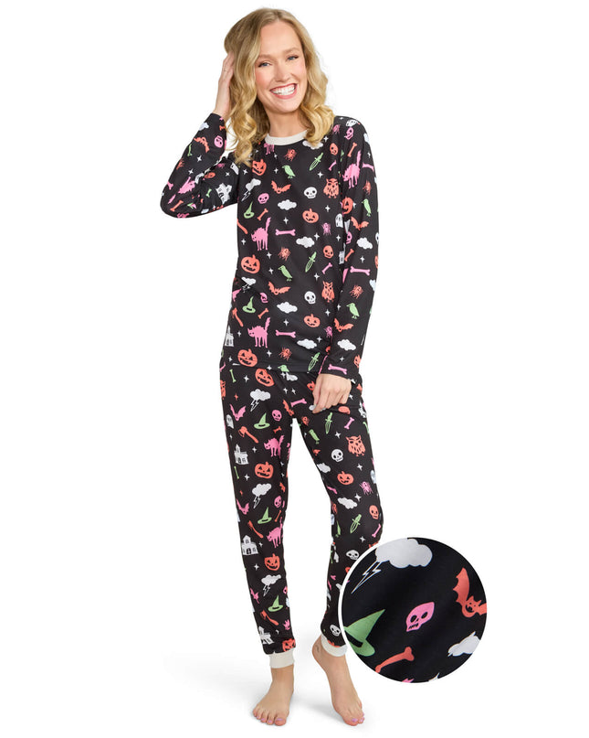 Women's Black Magic Halloween Pajama Set