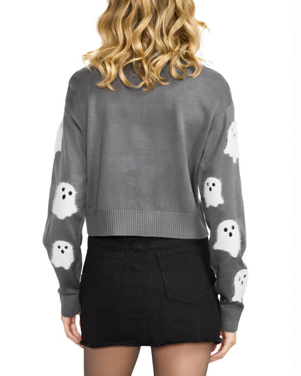 Women's Ghostly Glam Halloween Cardigan Sweater
