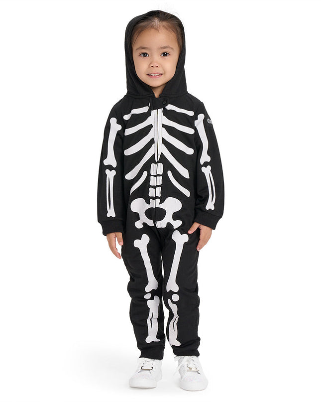 Småpige's Skelet Kostume